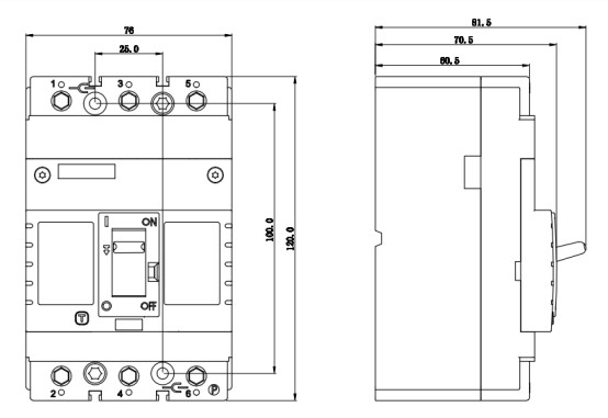 DAM3-160 MCCB Molded Case Circuit Breaker8163